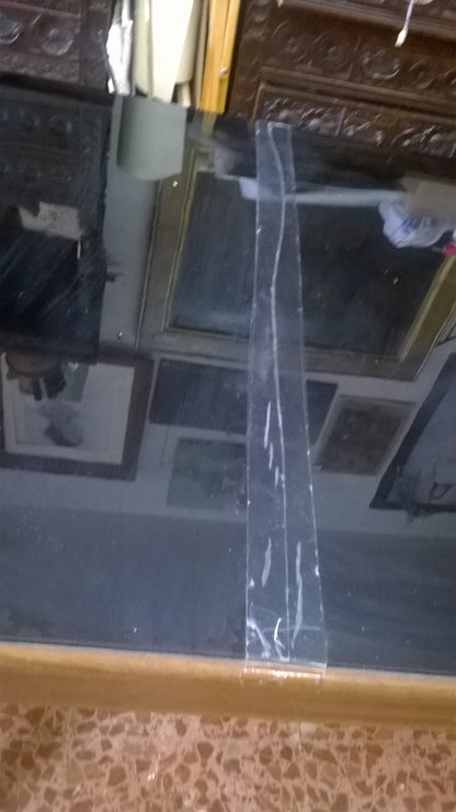 Tavolo da pranzo anni 1940 con piano in vetro nero