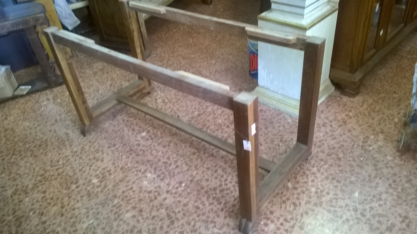 Tavolo da pranzo anni 1940 con piano in vetro nero