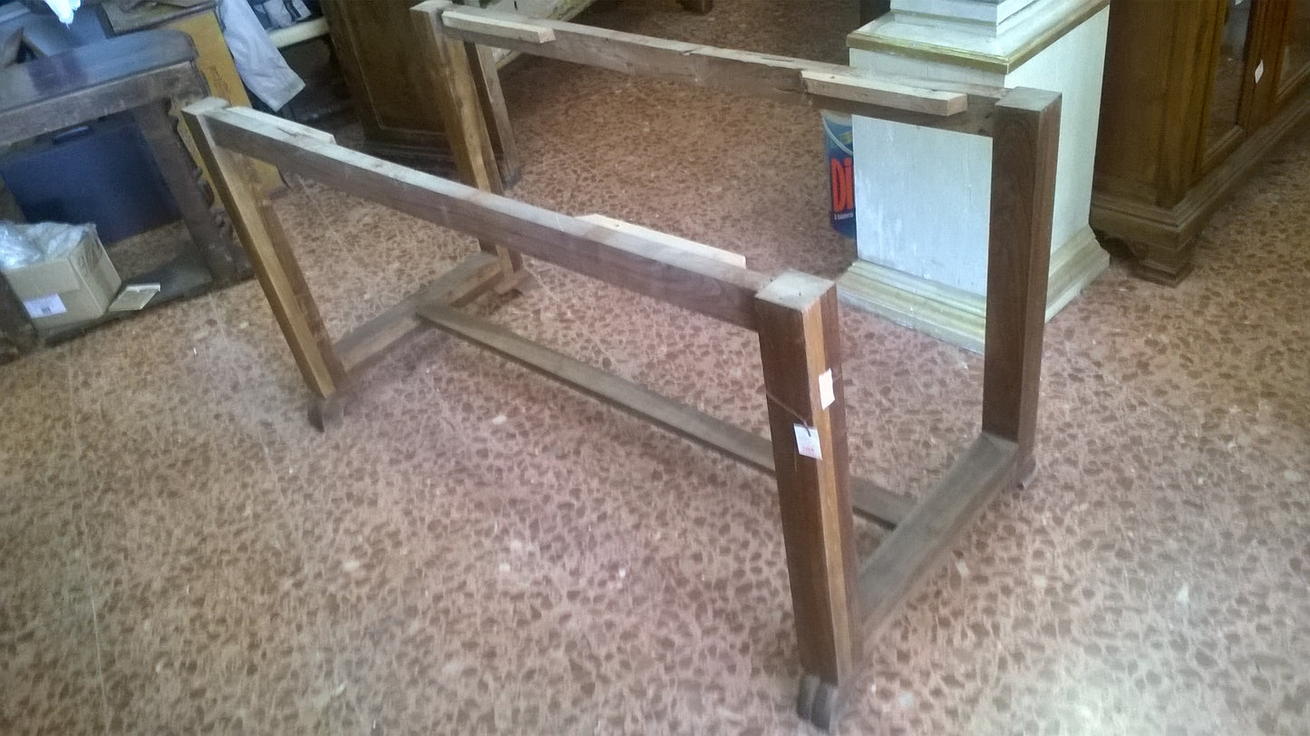 Tavolo da pranzo anni 1940 con piano in vetro nero