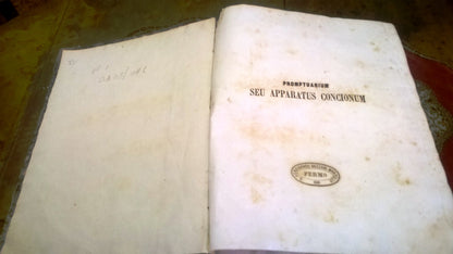PROMTUARIUM SEU APPARATUS CONCIONUM NEAPOLI 1859