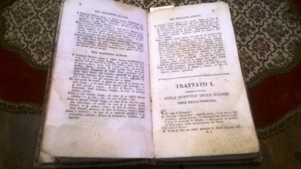 LIBRO PROSODIA PORETTI EPOCA ' 800