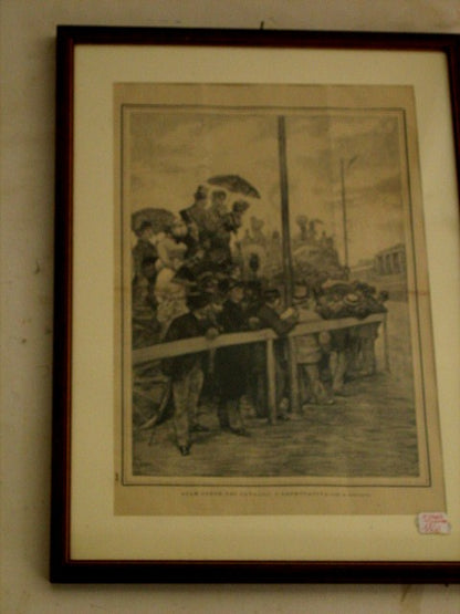 STAMPA ANTICA L'ILLUSTRAZIONE POPOLARE MILANO 1883
