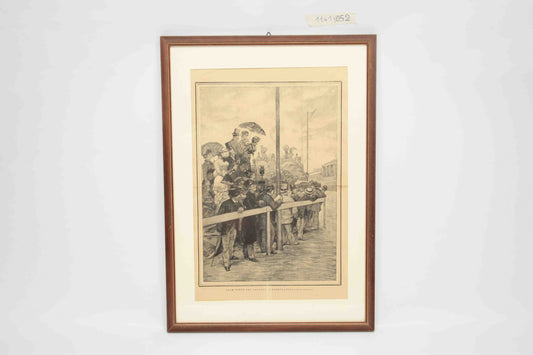 STAMPA ANTICA L'ILLUSTRAZIONE POPOLARE MILANO 1883