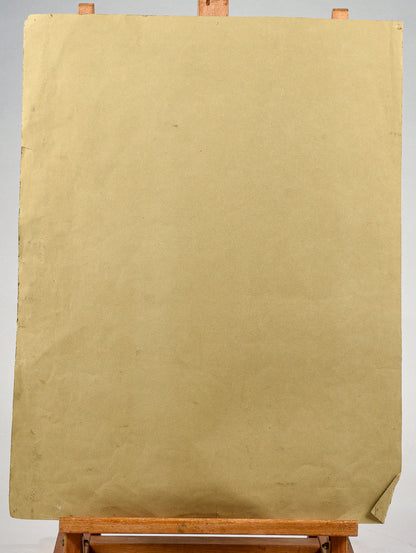 Disegno accademico geometrico tecnica mista Italia 1930