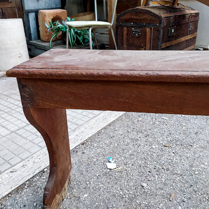 Panca in legno massello di olmo da restaurare Italia epoca fine 700