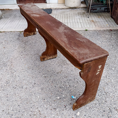 Panca in legno massello di olmo da restaurare Italia epoca fine 700
