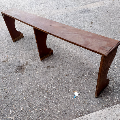 Panca in legno massello di olmo da restaurare Italia epoca fine 700