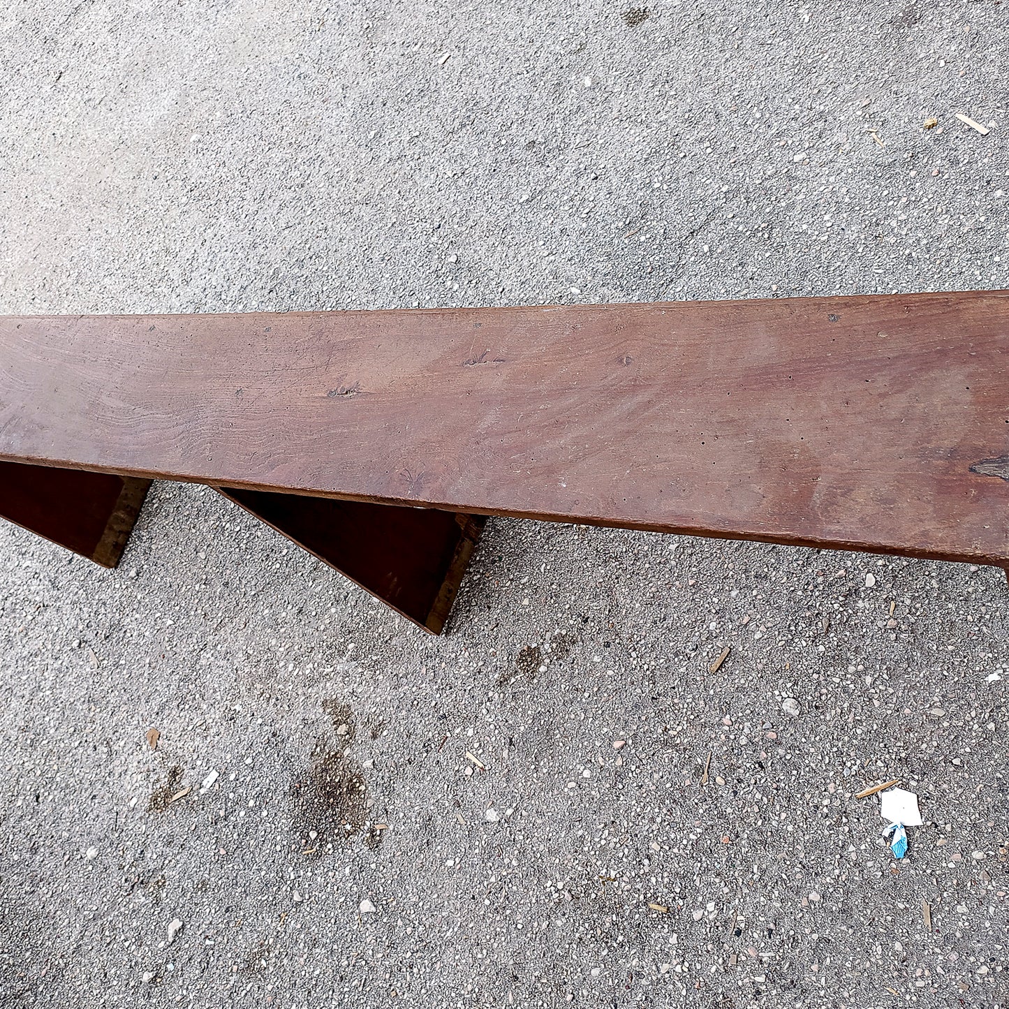 Panca in legno massello di olmo da restaurare Italia epoca fine 700
