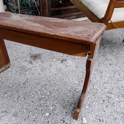 Panca in legno massello di olmo da restaurare Italia epoca fine 700