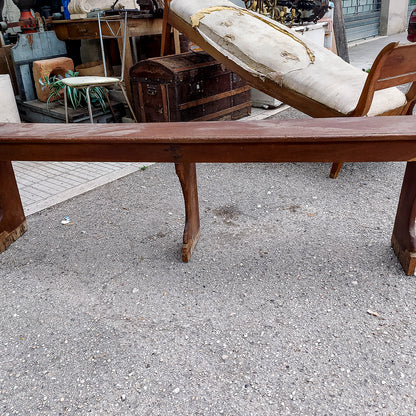 Panca in legno massello di olmo da restaurare Italia epoca fine 700