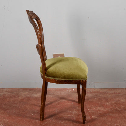 Sedia singola vintage velluto