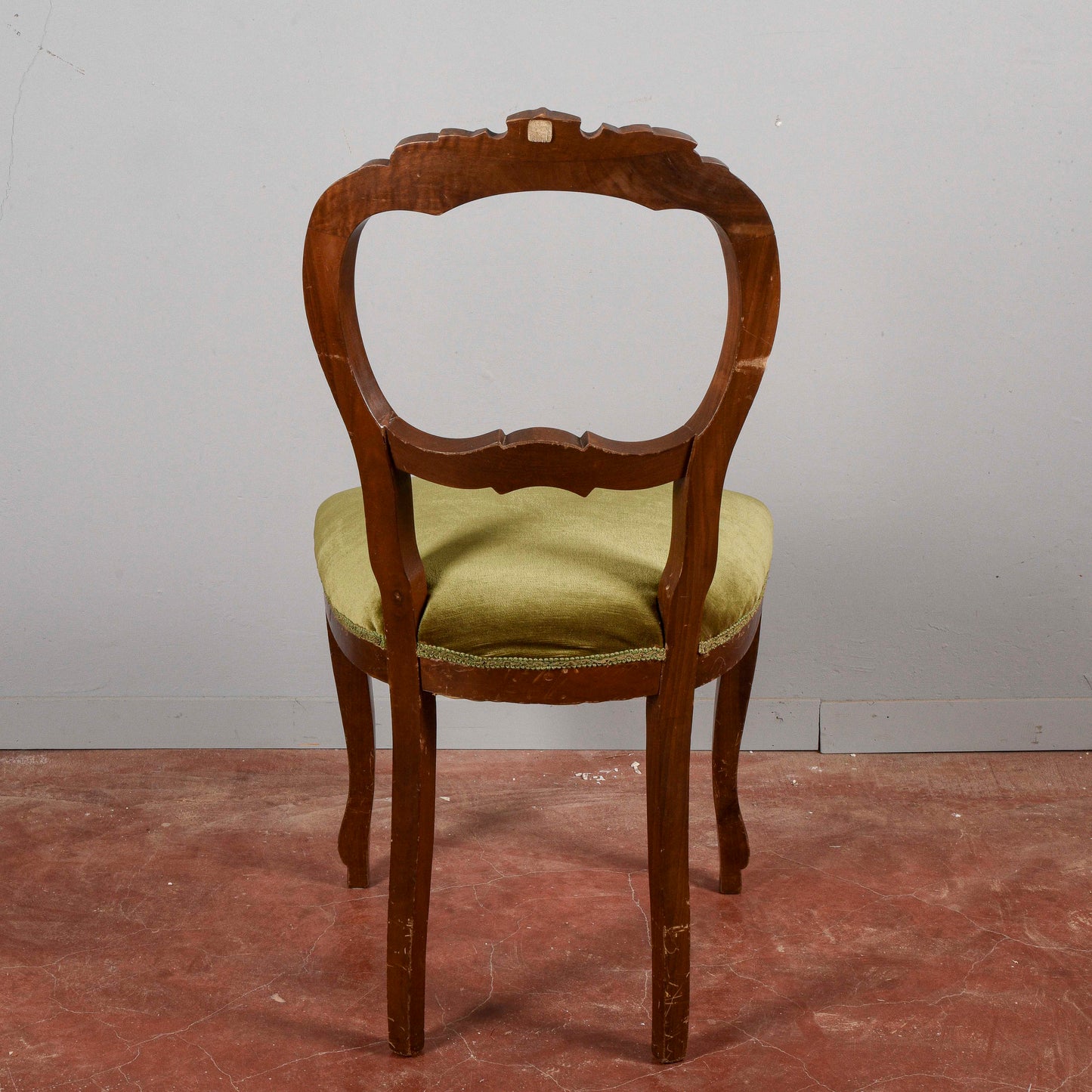 Sedia singola vintage velluto