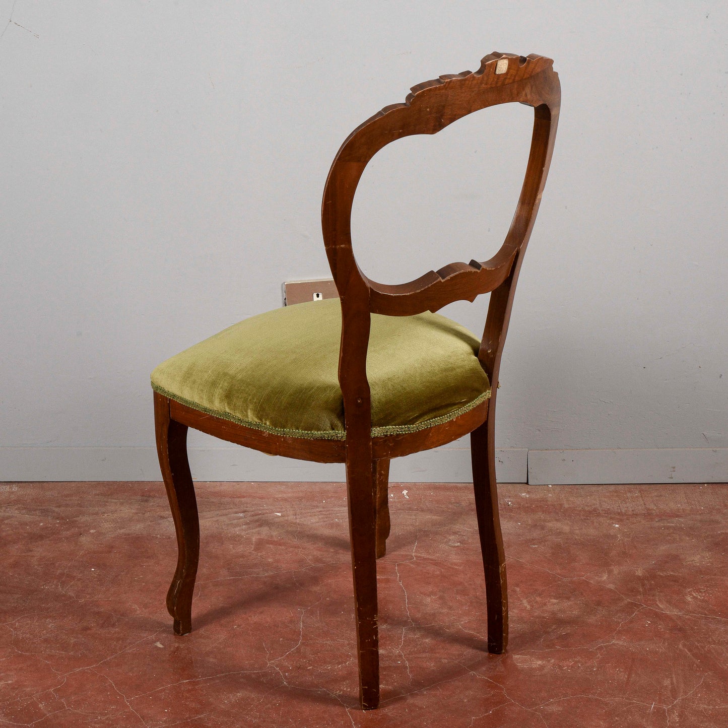 Sedia singola vintage velluto