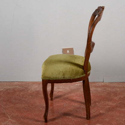 Sedia singola vintage velluto
