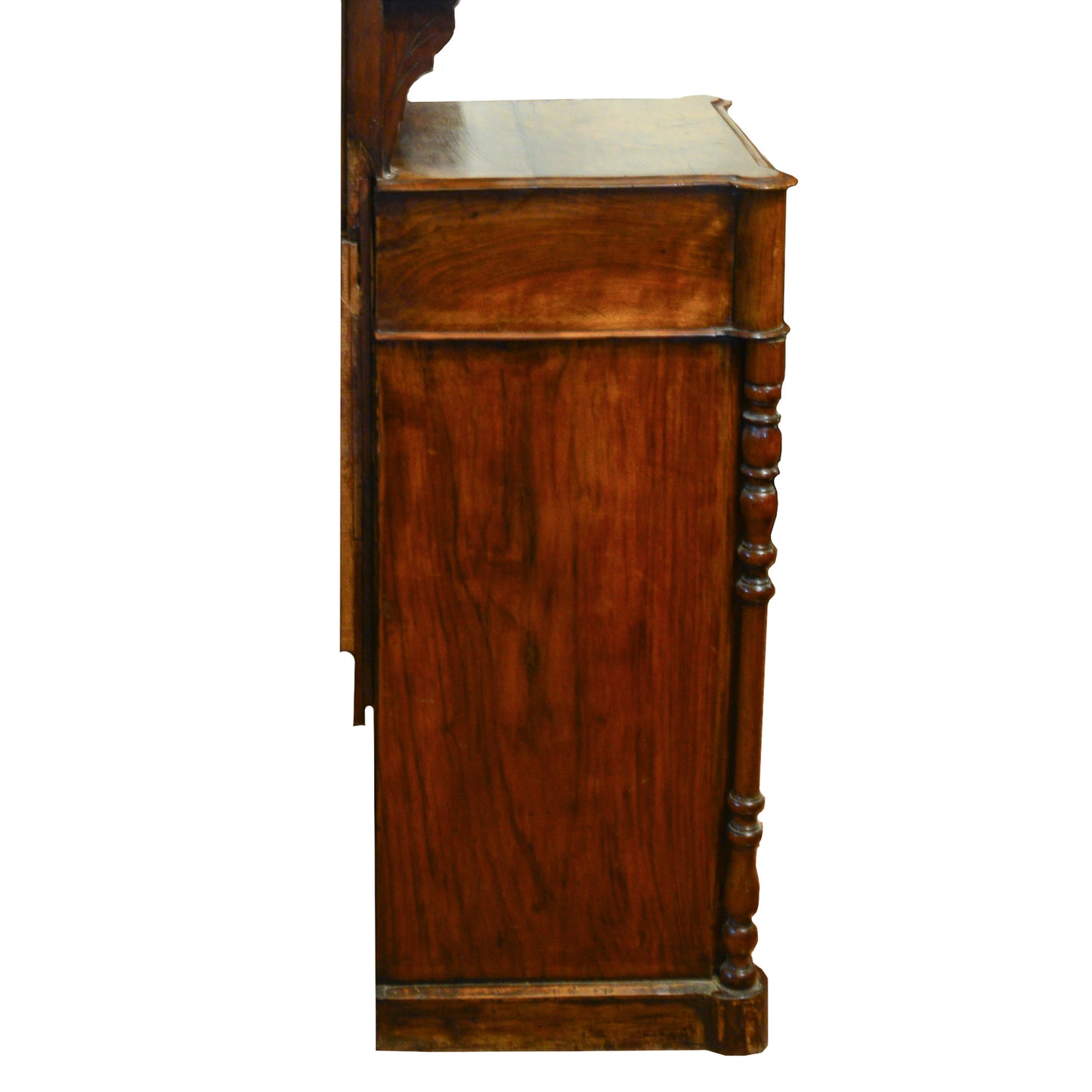 Credenza servante in noce intarsiata con specchiera Francia epoca 1850