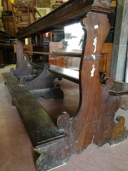 Panca a lira con inginocchiatoio in noce massello italia epoca Luigi XIV