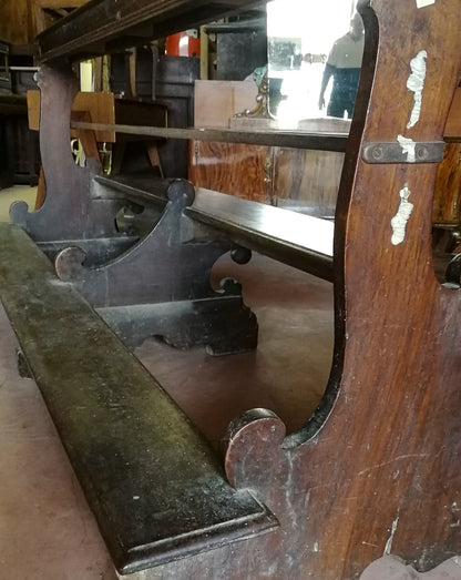 Panca a lira con inginocchiatoio in noce massello italia epoca Luigi XIV