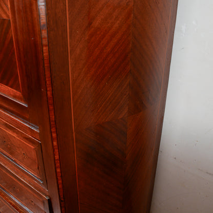 Secretaire intarsiato  con piano in marmo Italia epoca 1890