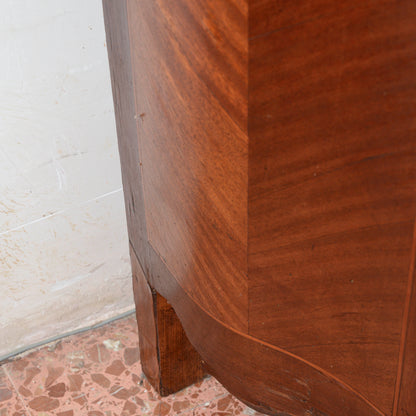Secretaire intarsiato  con piano in marmo Italia epoca 1890