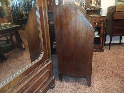 Ribalta inglese placcata in mogano e filettata. Inghilterra epoca primo 800 da restaurare