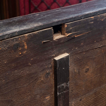 Mobile credenza contenitore legno  ciliegio piano ribalta incilanato Italia epoca fine 1700