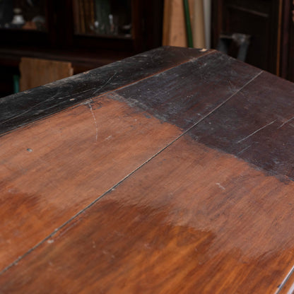Mobile credenza contenitore legno  ciliegio piano ribalta incilanato Italia epoca fine 1700
