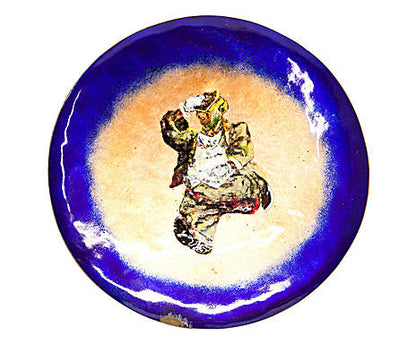 Piatto cloisonné con pagliaccio Italia 1970