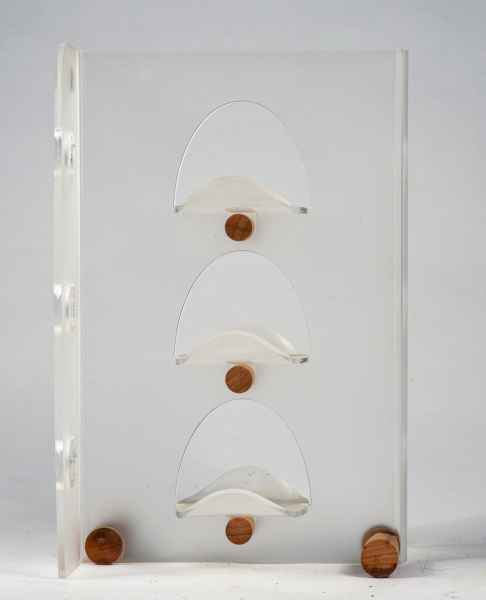 Portabottiglie portatile 6 bottiglie da appoggio design Guzzini plexiglas  anni 2000