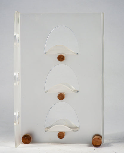 Portabottiglie portatile 6 bottiglie da appoggio design Guzzini plexiglas  anni 2000