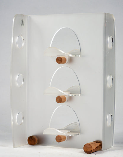 Portabottiglie portatile 6 bottiglie da appoggio design Guzzini plexiglas  anni 2000