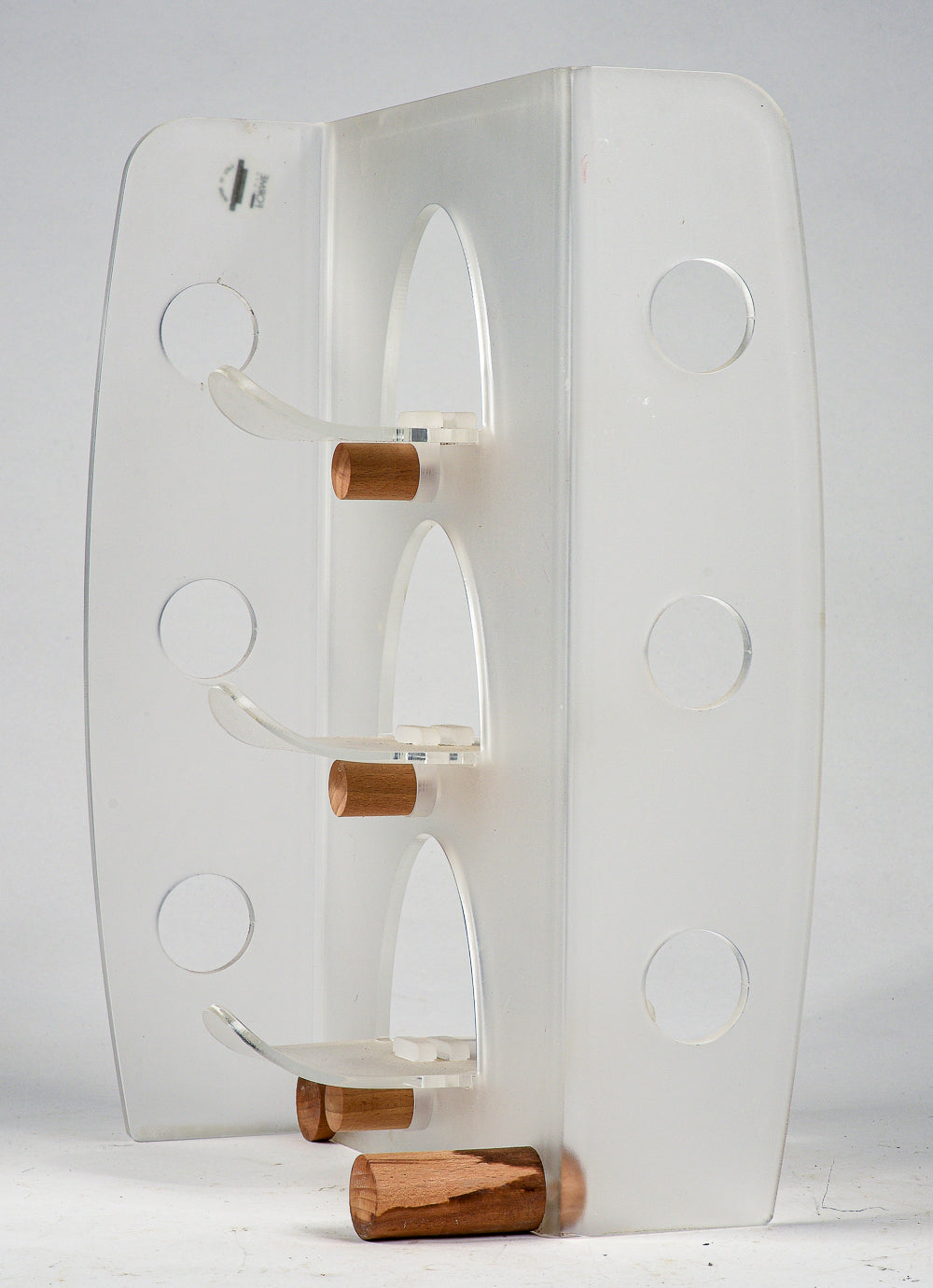 Portabottiglie portatile 6 bottiglie da appoggio design Guzzini plexiglas  anni 2000