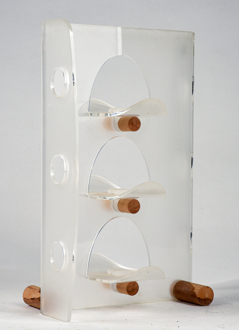 Portabottiglie portatile 6 bottiglie da appoggio design Guzzini plexiglas  anni 2000