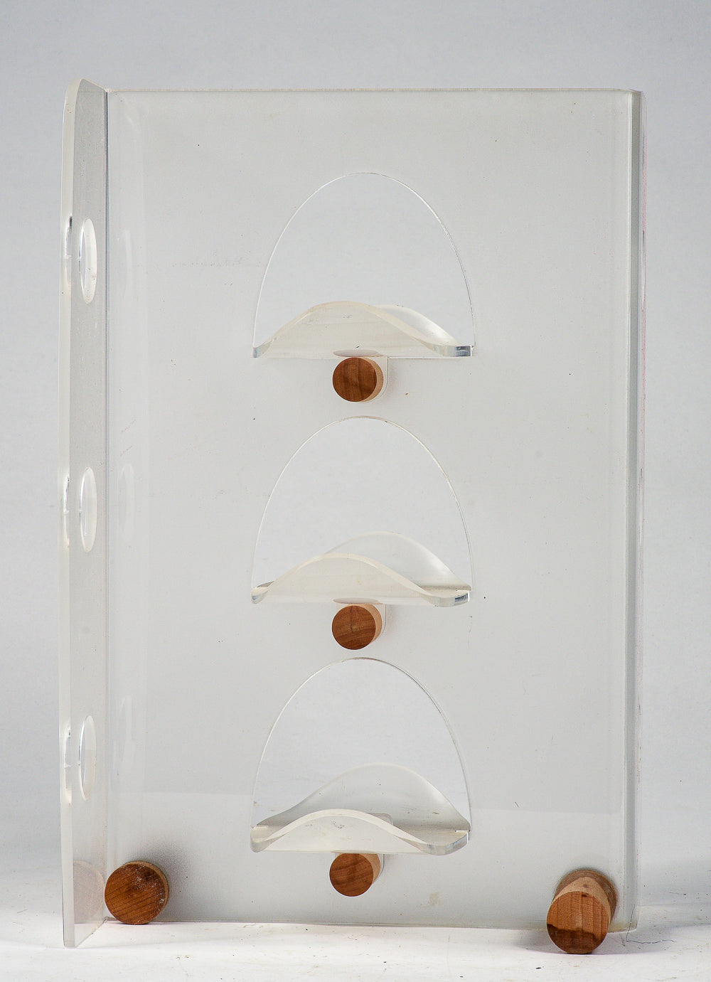 Portabottiglie portatile 6 bottiglie da appoggio design Guzzini plexiglas  anni 2000