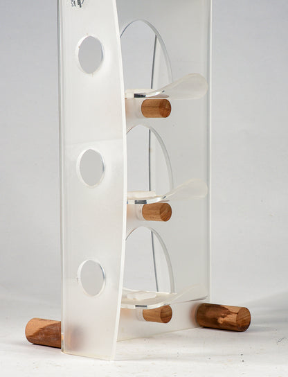 Portabottiglie portatile 6 bottiglie da appoggio design Guzzini plexiglas  anni 2000