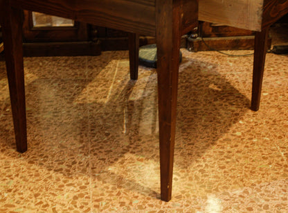 Tavolo rustico da campagna in legno di abete con cassetto  epoca 800