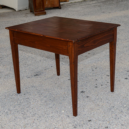 Tavolo rustico da campagna in legno di abete con cassetto  epoca 800