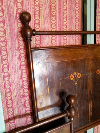 Letto singolo in metallo dipinto