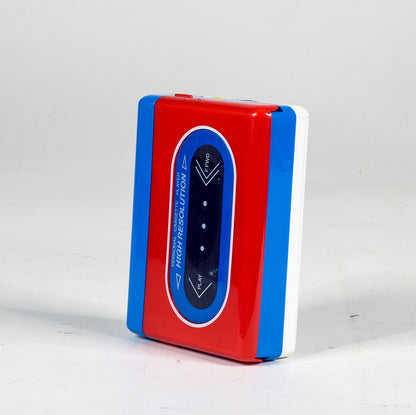 Wolkman per cassette in plastica rosso blu e bianco con tre tasti 1980