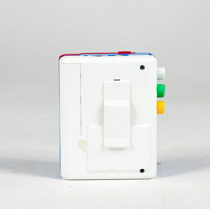 Wolkman per cassette in plastica rosso blu e bianco con tre tasti 1980