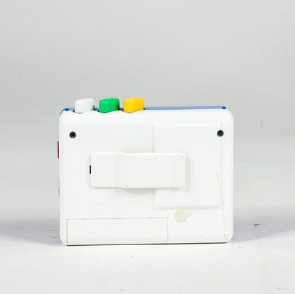 Wolkman per cassette in plastica rosso blu e bianco con tre tasti 1980