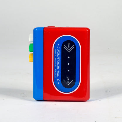 Wolkman per cassette in plastica rosso blu e bianco con tre tasti 1980