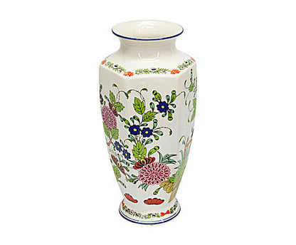 Vaso in ceramica con decoro stile Faenza Italia 1980
