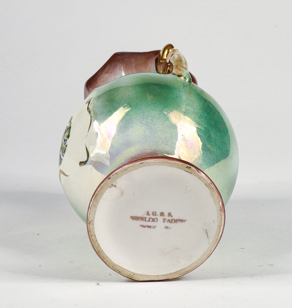 anfora in porcellana smaltata cangiante ceramica Gualdo Tadino 1950