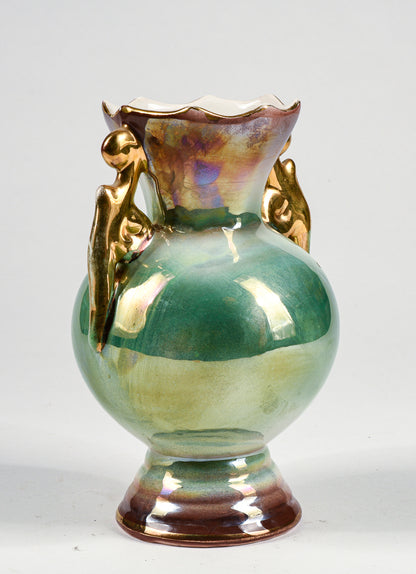anfora in porcellana smaltata cangiante ceramica Gualdo Tadino 1950