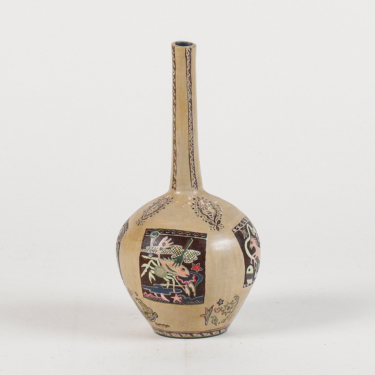 vaso ceramica con decori