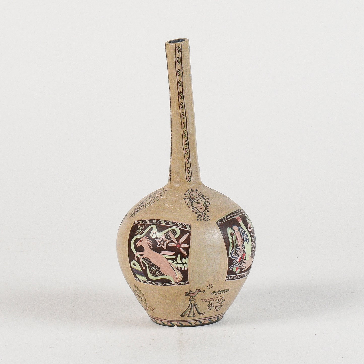 vaso ceramica con decori