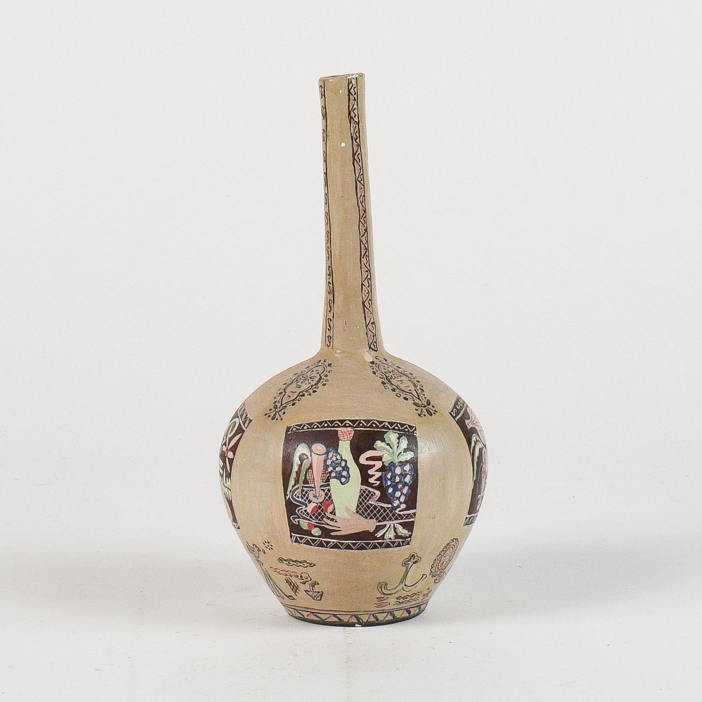 vaso ceramica con decori