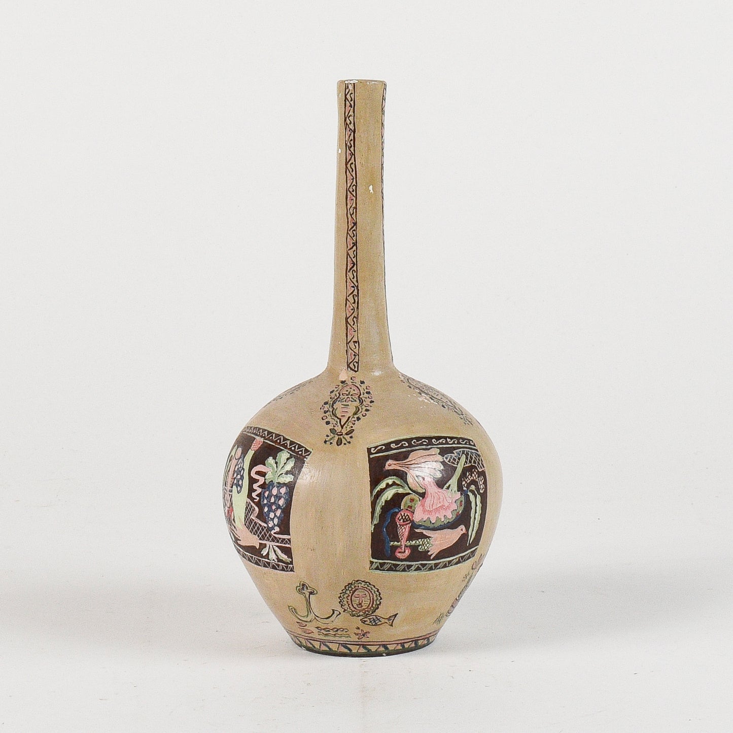 vaso ceramica con decori