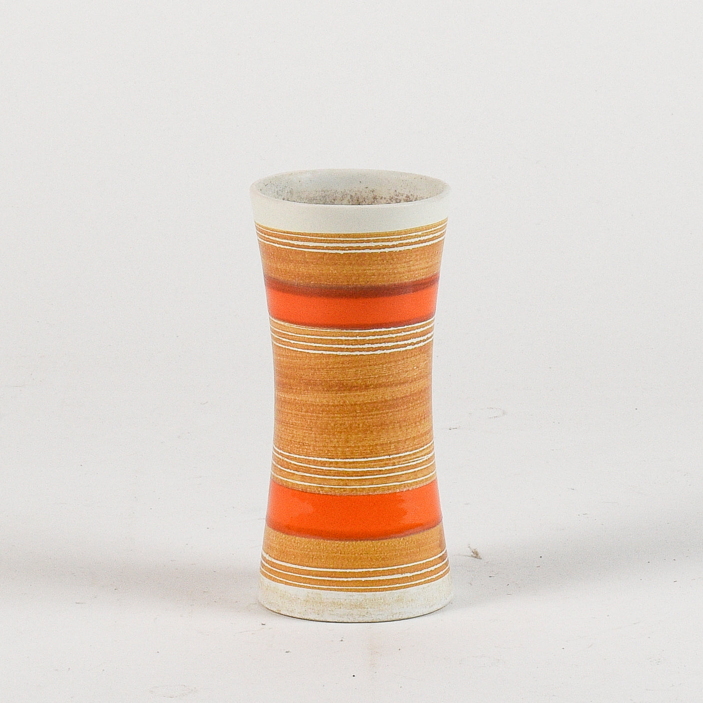 vasetto vintage ocra e arancione