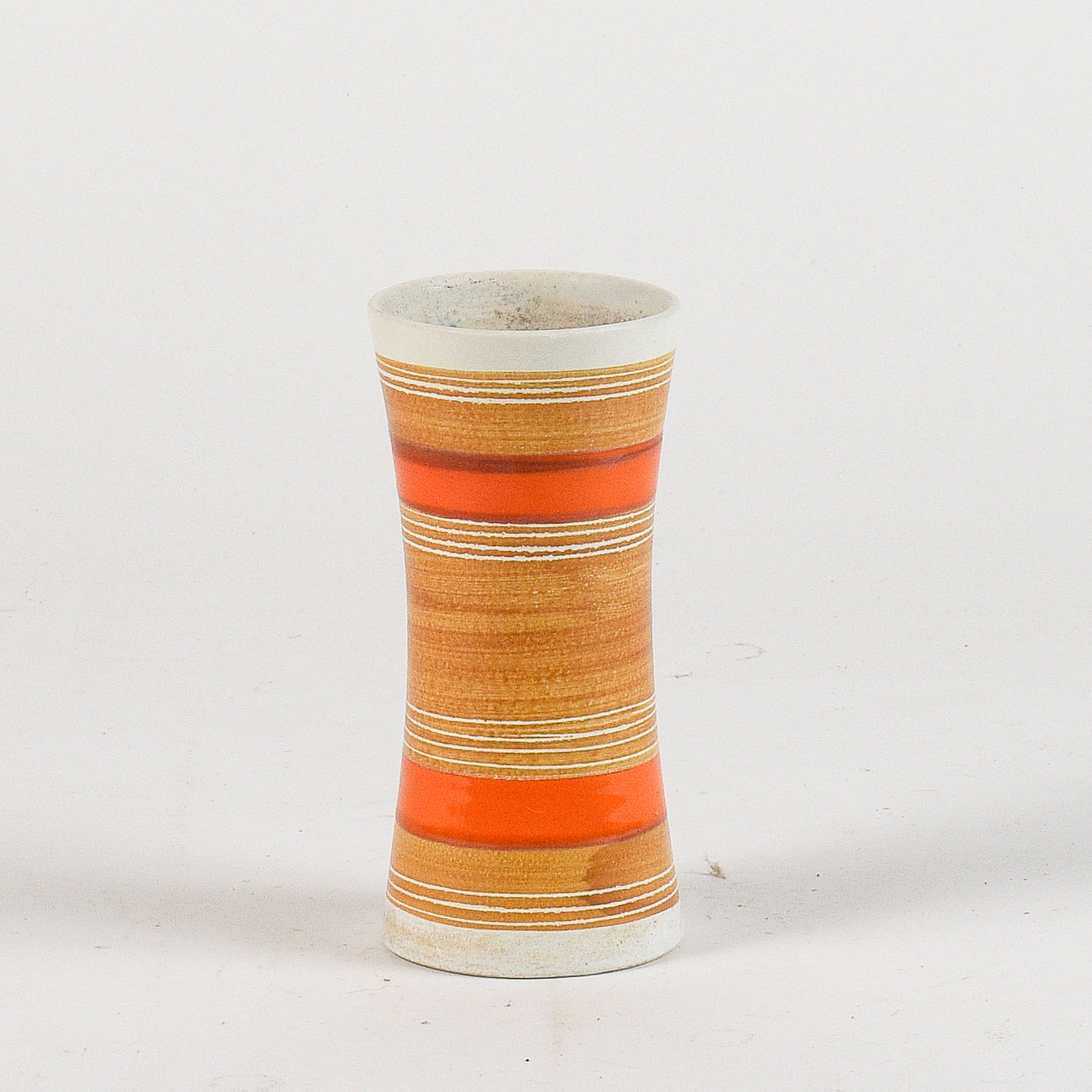 vasetto vintage ocra e arancione